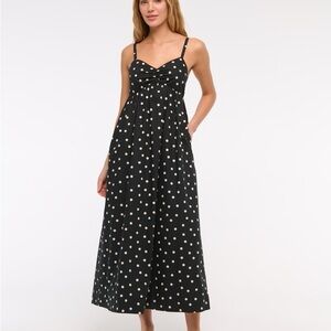 Abercrombie & Fitch Black Dress with White Polka Dots